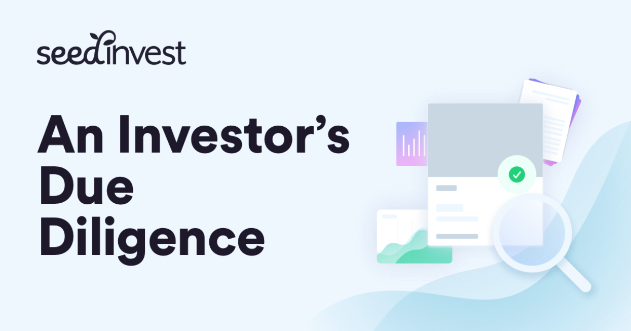 image of charts and magnifying glasses with text "investors due diligence" for title
